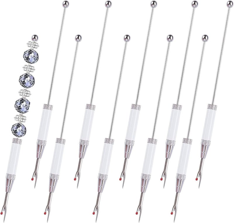 Frinnovan 10 Packs Beadable Thread Cutter Seam Rippers for Sewing Metal Embroidery Removal Tool Beaded Tag Remover for DIY Craft (White) - Image 1
